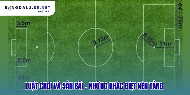 Nền tảng sự khác biệt giữa bóng đá 5 người, 7 người và 11 người